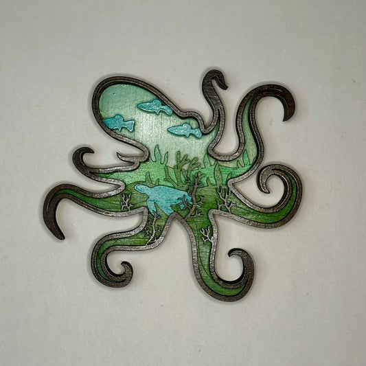 Layered Wood Octopus